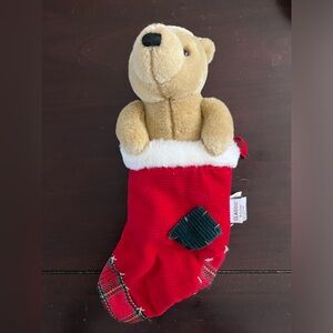 GUND Classic Pooh Bear in Red Christmas Stocking